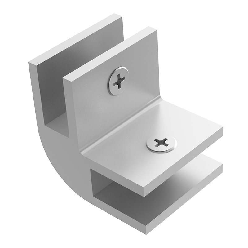 Conector para vidrio "L" Herralum