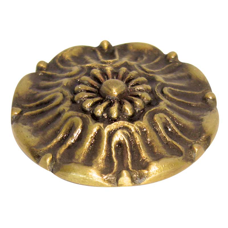 Botón Rosas latón antiguo HE-780 Arte Fino