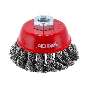 Carda de copa alambre trenzado fino 3" 10672 Adir