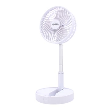 Ventilador portátil recargable de escritorio blanco 12382 Adir
