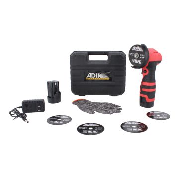 Kit de mini esmeriladora angular 3" inalámbrico 13453 Adir
