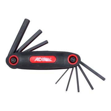 Juego de 8 llaves Allen milimétricas tipo navaja 1626 Adir