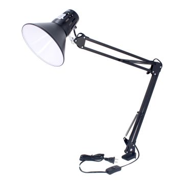 Luminario de escritorio con brazo flexible y base ajustable negro 4721 Adir