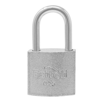 Candado de hierro gancho largo gris E2L 25 mm Feiteli