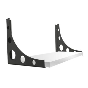 Soporte Mondrian de 25 cm negro para repisa Ducasse