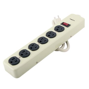 Barra multicontacto metálica con 6 tomas FU0979 Fulgore