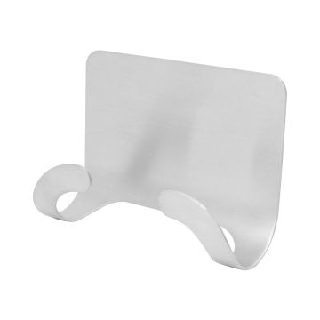 Perchero adherible doble de acero inoxidable 079-1668 Herrasa
