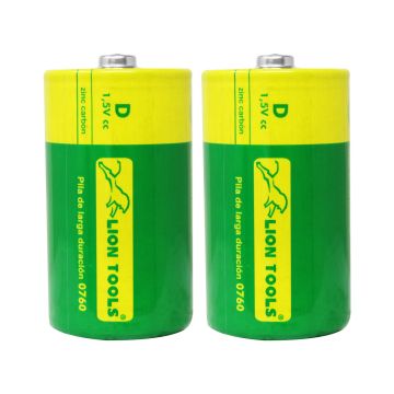 Pilas zinc carbono "D" 0760 Lion Tools