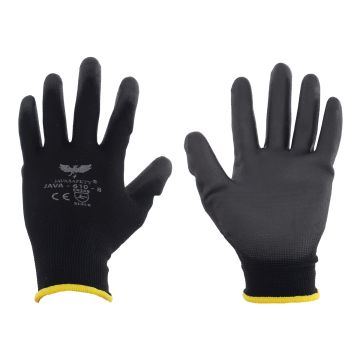 Guante de nylon con poliuretano gris 610-8 JAVASAFETY