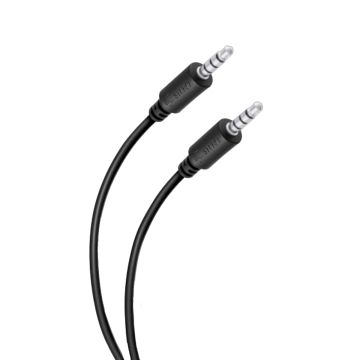 Cable auxiliar plug a plug 3,5 mm TRRS de 1,8 metros 255-255 Steren