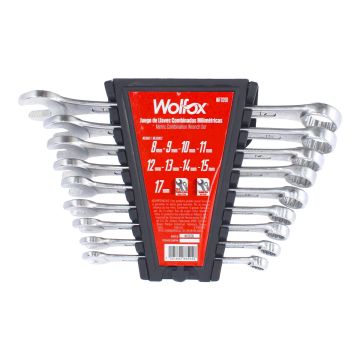 Juego de llaves combinadas milimétricas con 9 piezas WF0200 Wolfox