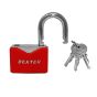 Candado metálico rojo gancho corto 50 mm 16949 Dexter