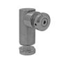 Conector vidrio / vidrio 90°con chapetón BRK3042 Bruken