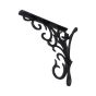 Ménsula decorativa 22 cm aluminio negro