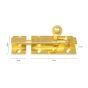 Pasador 3" aluminio dorado 4300 Ashico