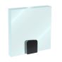 Clip cuadrado para cristal fijo negro K-518 Axcent