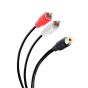 Cable RCA 2 plug a jack de 15 cm, ultradelgado 255-025 Steren