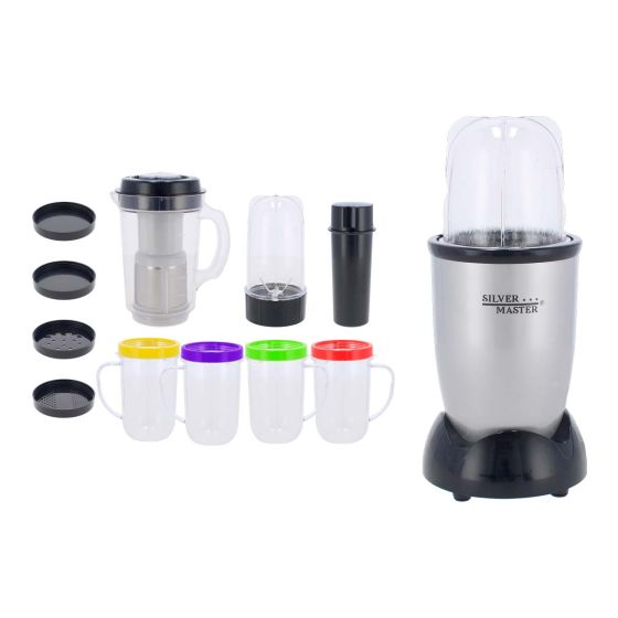 Procesador de alimentos 500 W con 21 piezas 17017 Silver Master