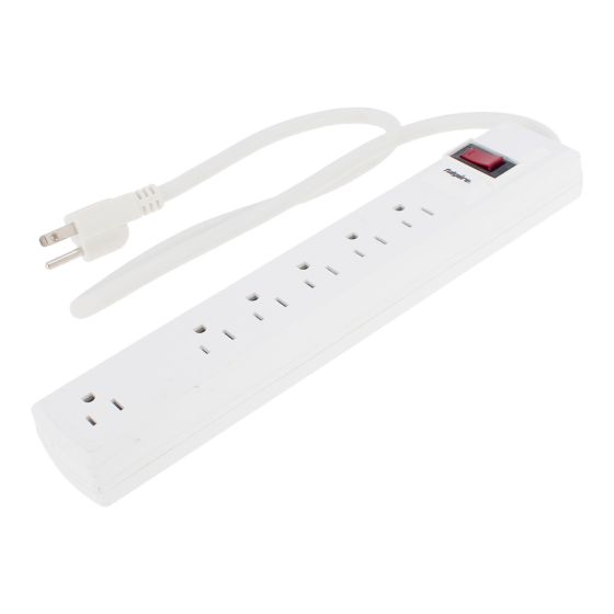 Barra multicontacto con 5+1 entradas y supresor de picos 450 J FU0577 Fulgore