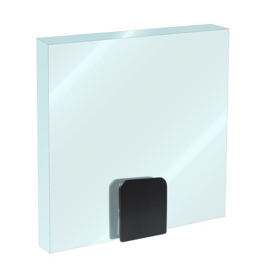 Clip cuadrado para cristal fijo negro K-518 Axcent
