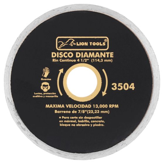 Disco diamante rin continuo 4-1/2" 3504 Lion Tools