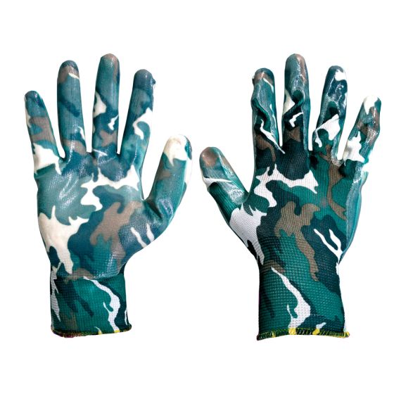 Guante palma de nitrilo camuflaje chico 8058 Lion Tools