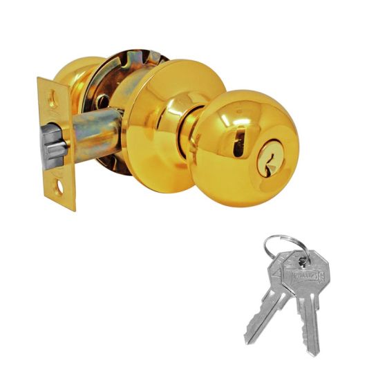 Cerradura para recámara latón brillante Gamma Phillips