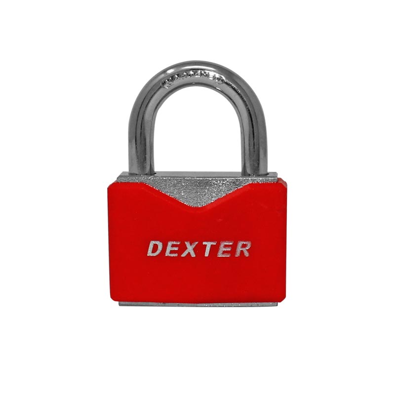 Candado metálico rojo gancho corto 50 mm 16949 Dexter