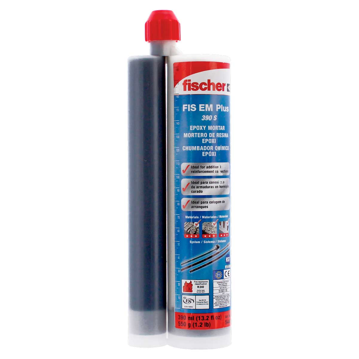 Anclaje químico de inyección de resina epoxi FIS EM PLUS 390 ml 544174 Fischer