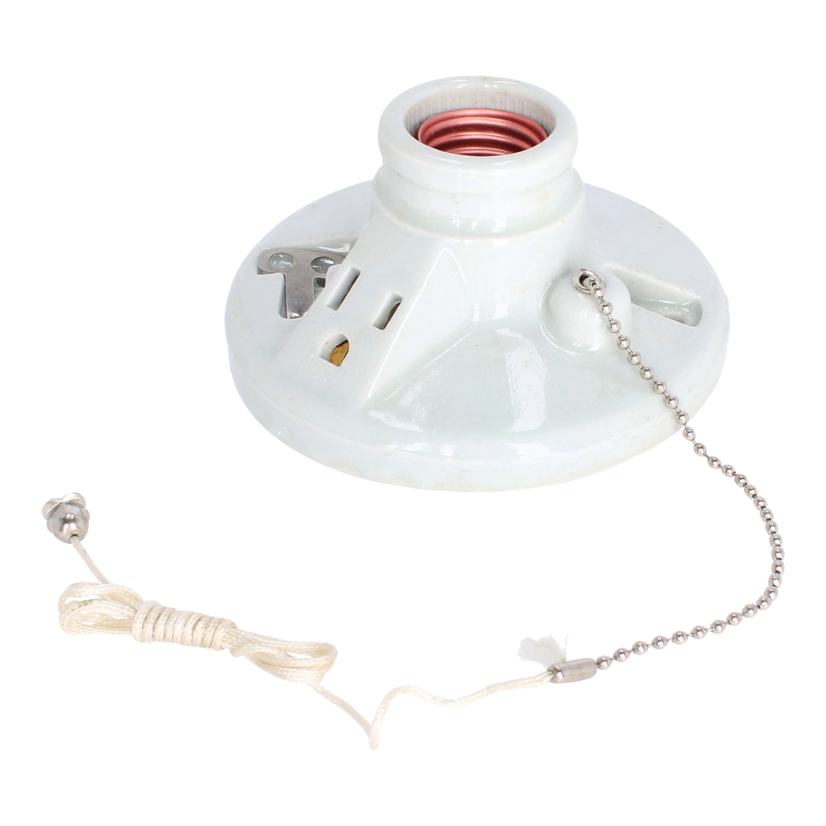 Portalámpara de porcelana con contacto y cadena FU0407 Fulgore