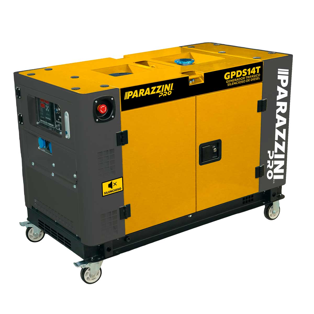 Generador silencioso trifásico 14 Kw diesel GPDS14T Parazzini Pro
