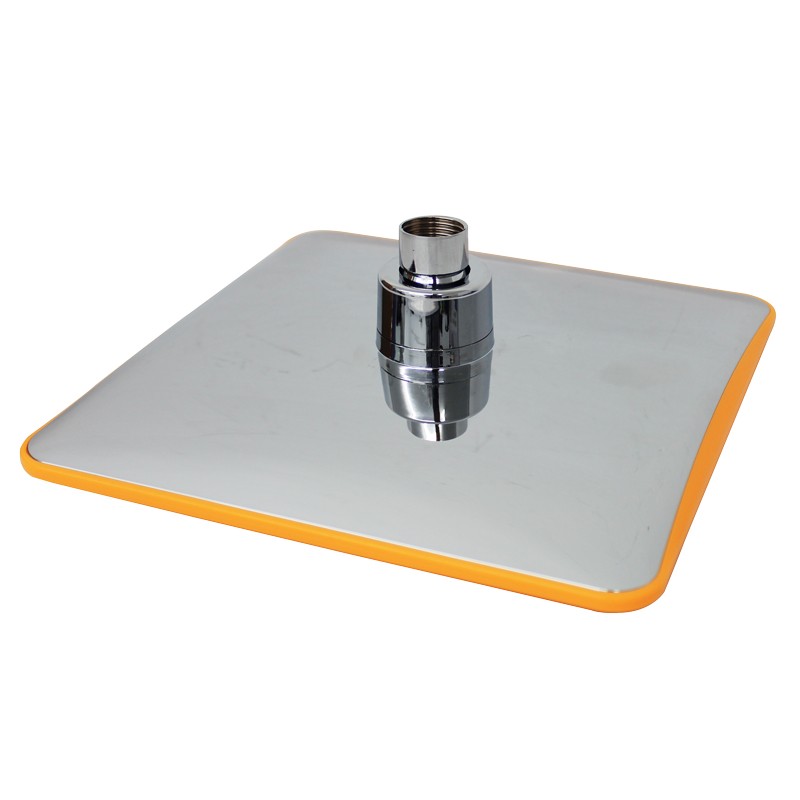 Regadera amarilla tipo lluvia de 8"