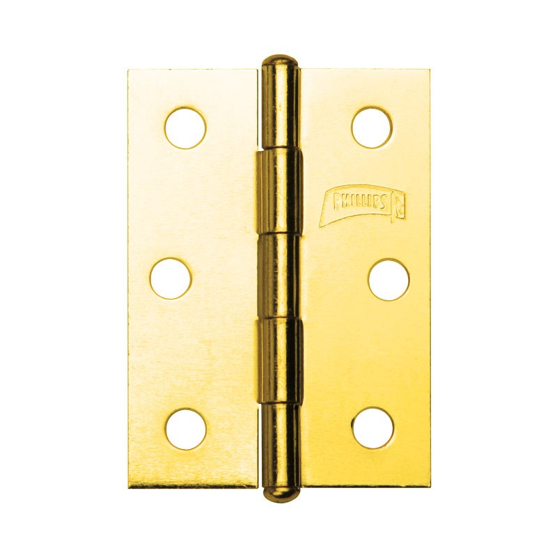 Bisagra rectangular 1-13/16" x 2-1/2" latón brillante 125 E Phillips